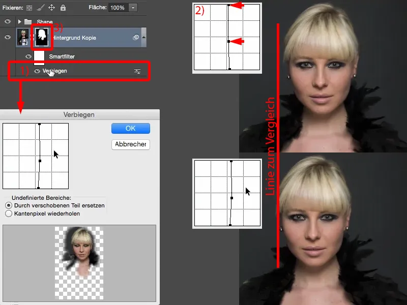 Išvaizdos & stiliai su „Photoshop“ - optimizuoti veido formą.