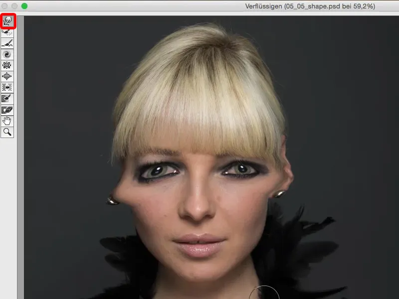 Išvaizda ir stiliai su „Photoshop“ - gerinti veido formą.