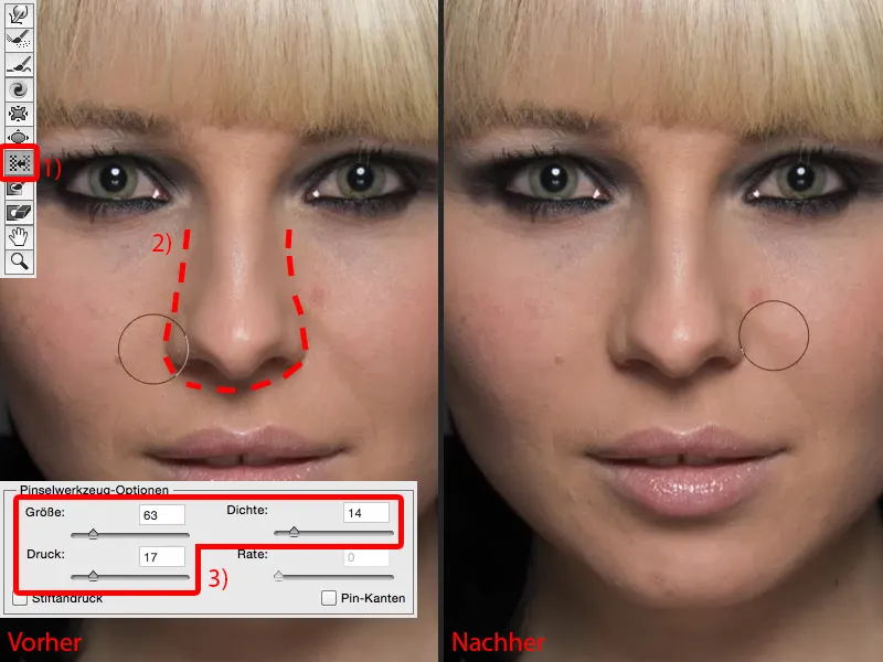 Atrodytų ir stiliai su „Photoshop“ - gerinti veido formą.