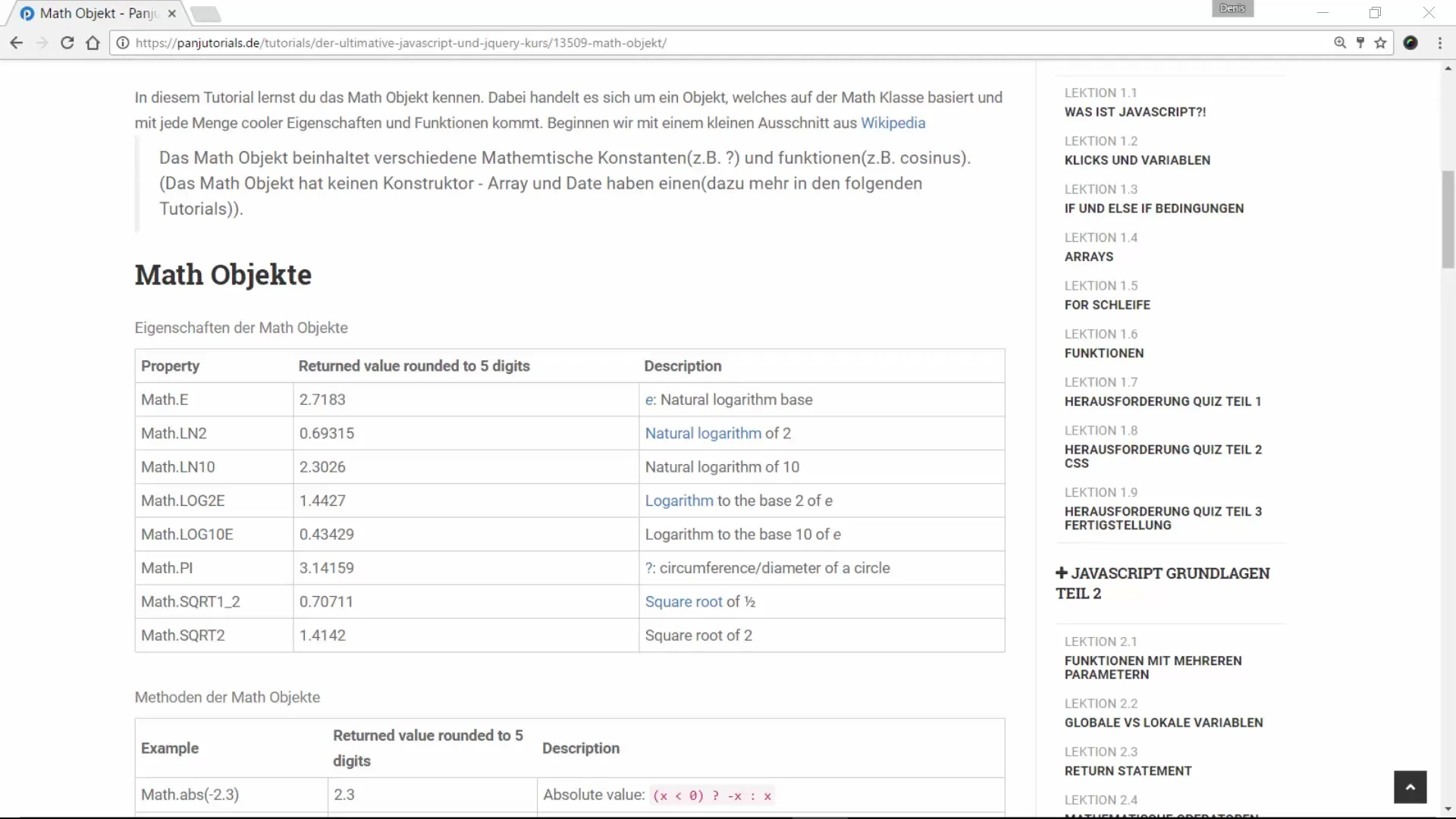 JavaScript Math-Objekt: Ein vollständiger Führer JavaScript Math-Objekt: Ein vollständiger Führer