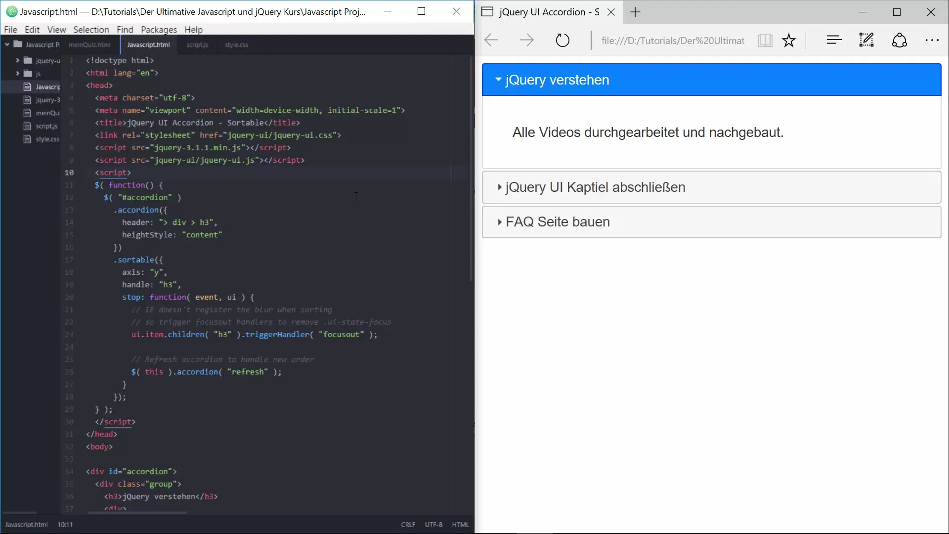 Sortierbare Elemente erstellen mit jQuery UI Sortierbare Elemente erstellen mit jQuery UI