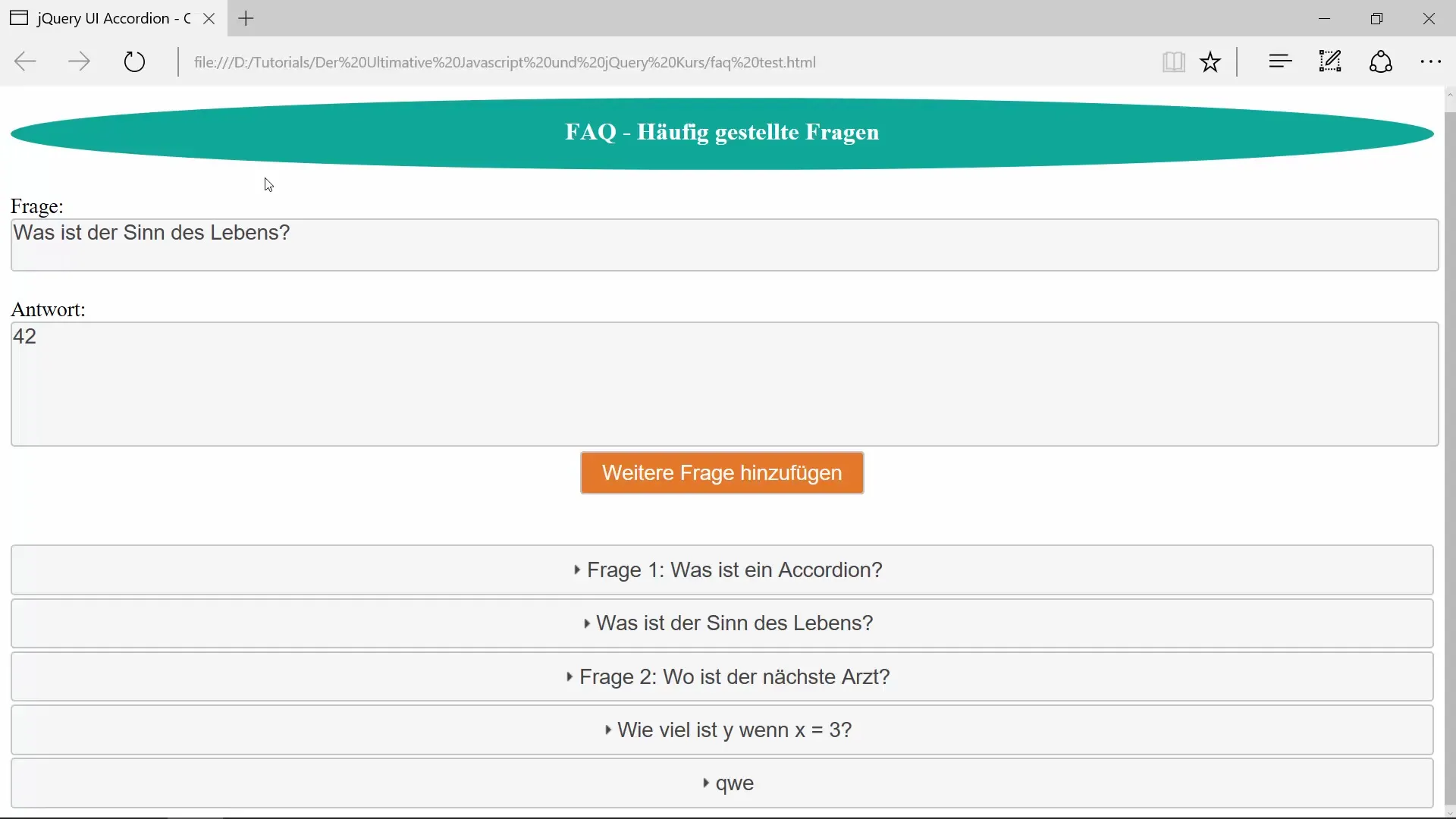 FAQ-Seite mit jQuery UI effektiv erstellen FAQ-Seite mit jQuery UI effektiv erstellen
