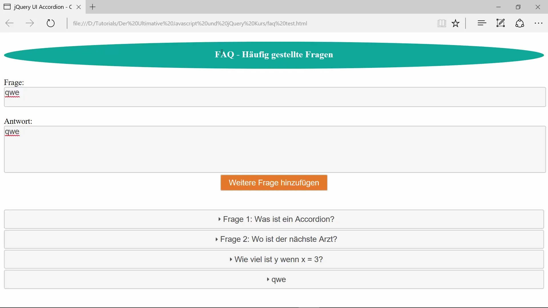 FAQ-Seite mit jQuery UI effektiv erstellen FAQ-Seite mit jQuery UI effektiv erstellen