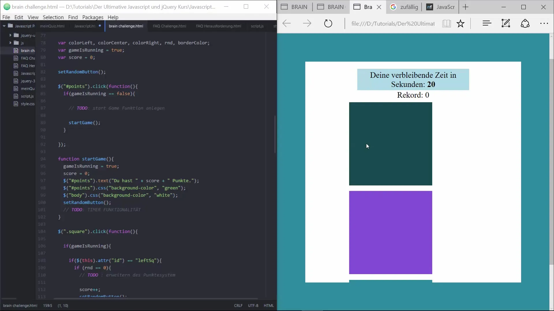 Implementierung eines effizienten Timers und Punktesystems in JavaScript Implementierung eines effizienten Timers und Punktesystems in JavaScript