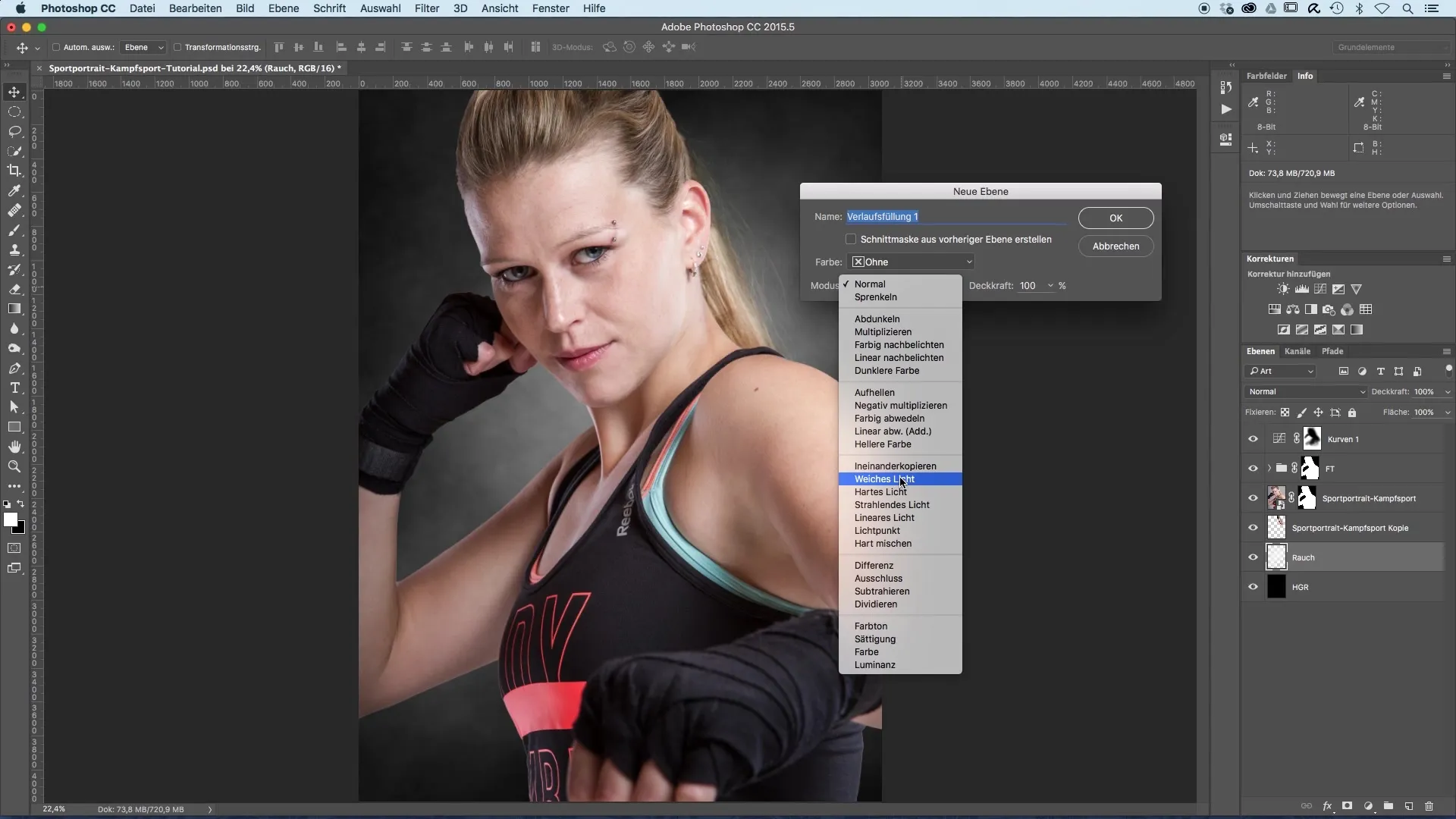 Créer un look couleur pour des portraits sportifs - Remplissages en dégradé Créer un look de couleur pour des portraits sportifs - Remplissages dégradés