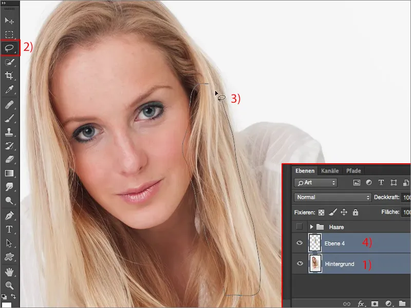 Vaata ja stiilid Photoshopiga - juuste täiustamine