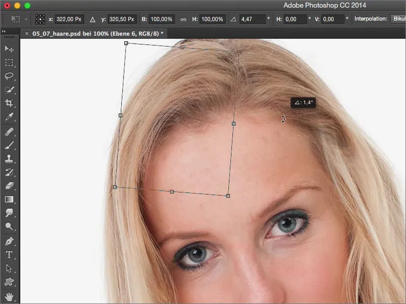 Vaadet ja stiile Photoshopiga - juuste täiustamine