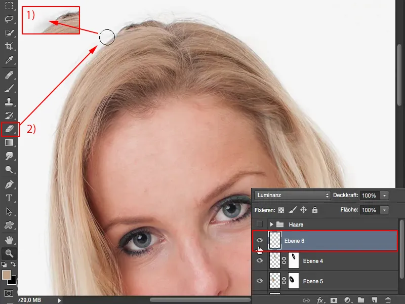 Vaata ja stiilid Photoshopiga - juuste täiustamine