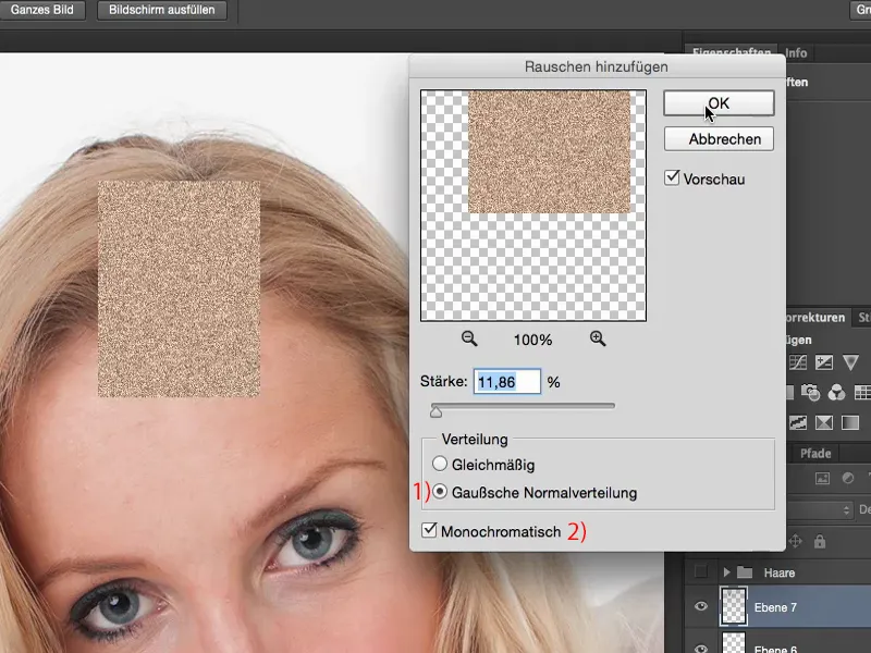 Väljanägemise ja stiilide kujundamine Photoshopiga - juuste täiustamine