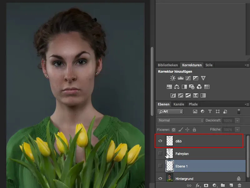 Looks ir stiliai su „Photoshop“ - šviesa pabrėžia figūrą.