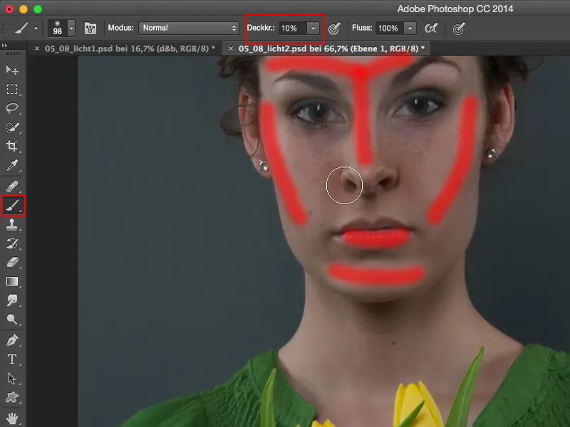 Looks & Styles su „Photoshop“ - šviesa pabrėžia figūrą.