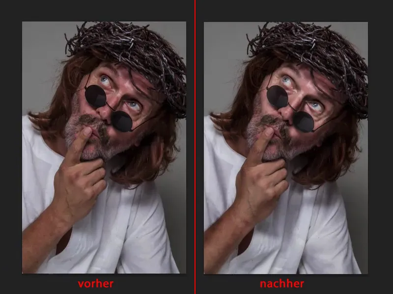 Išvaizda ir stiliai su „Photoshop“ - šviesa pabrėžia figūrą.