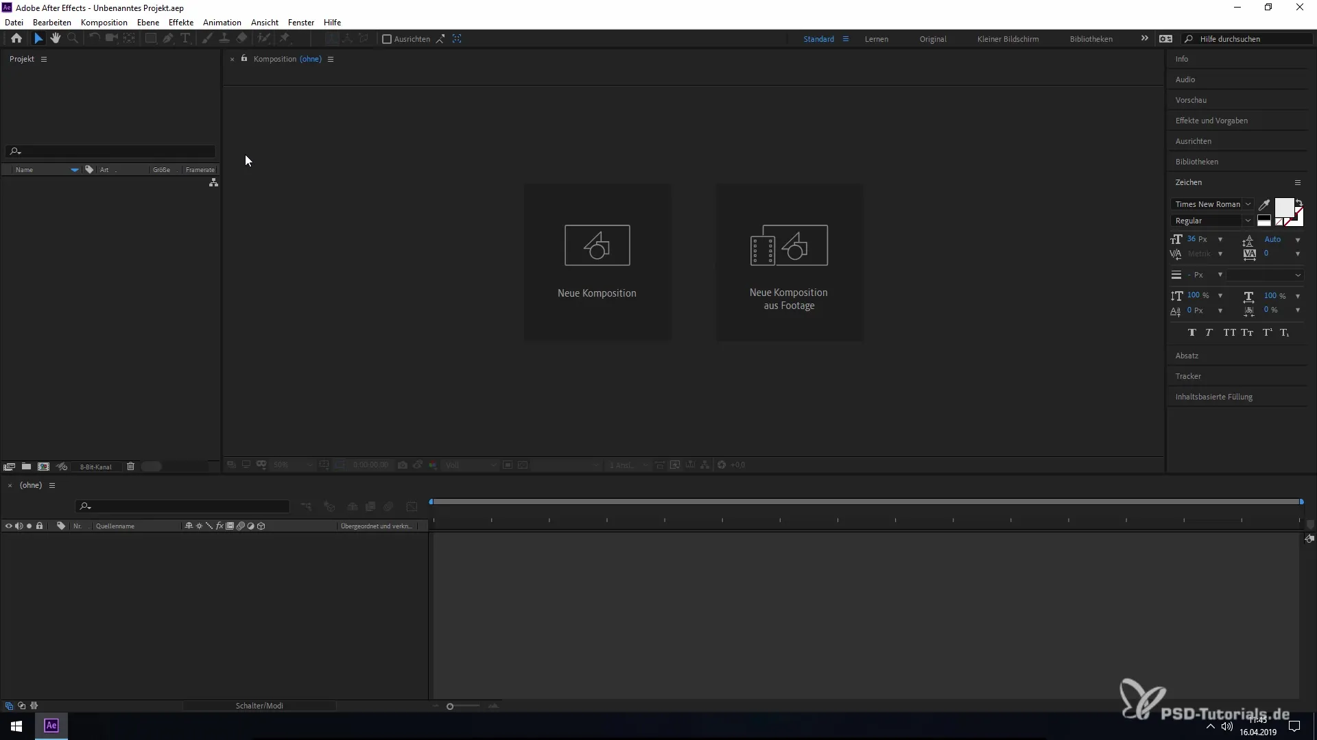 Understanding the new startup screen in After Effects CC 2019 Understanding the new startup screen in After Effects CC 2019