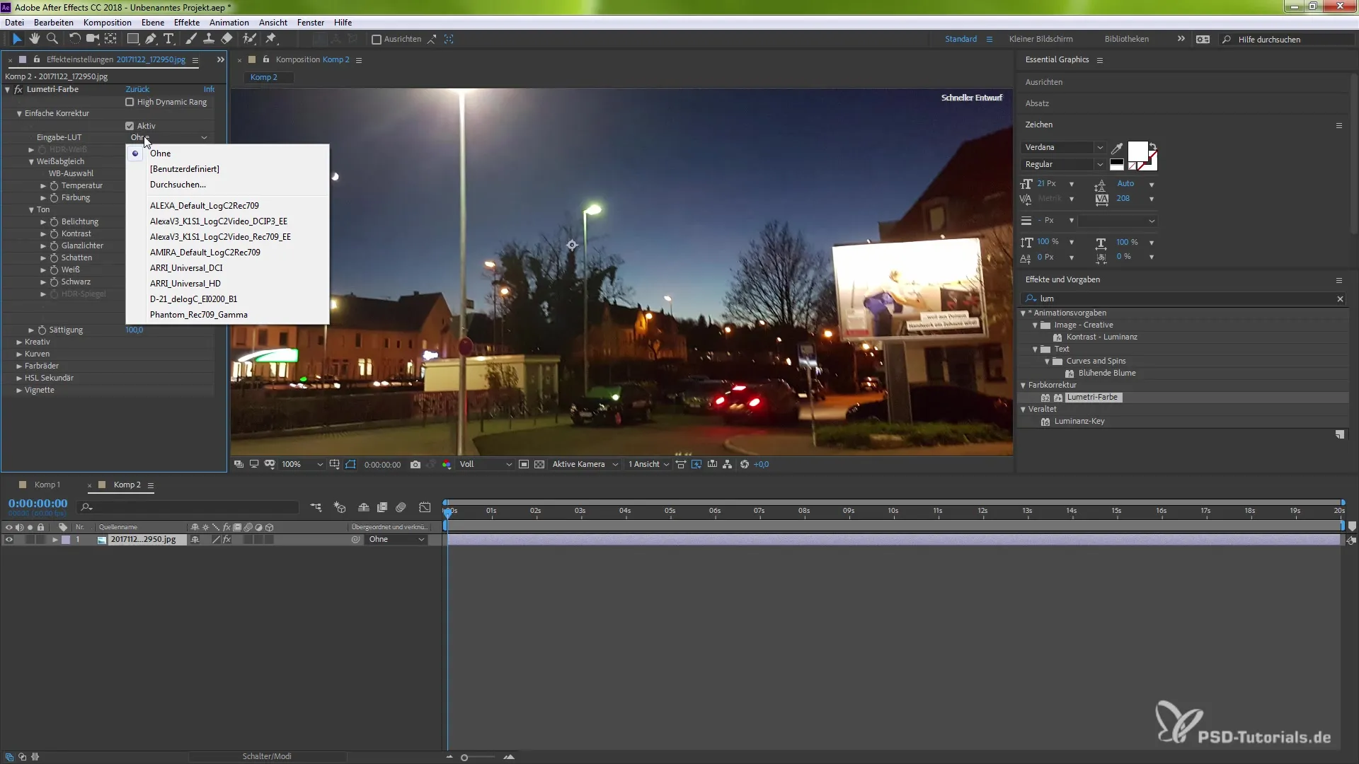 Optimization of color management in After Effects CC 2018 Optimization of Color Management in After Effects CC 2018