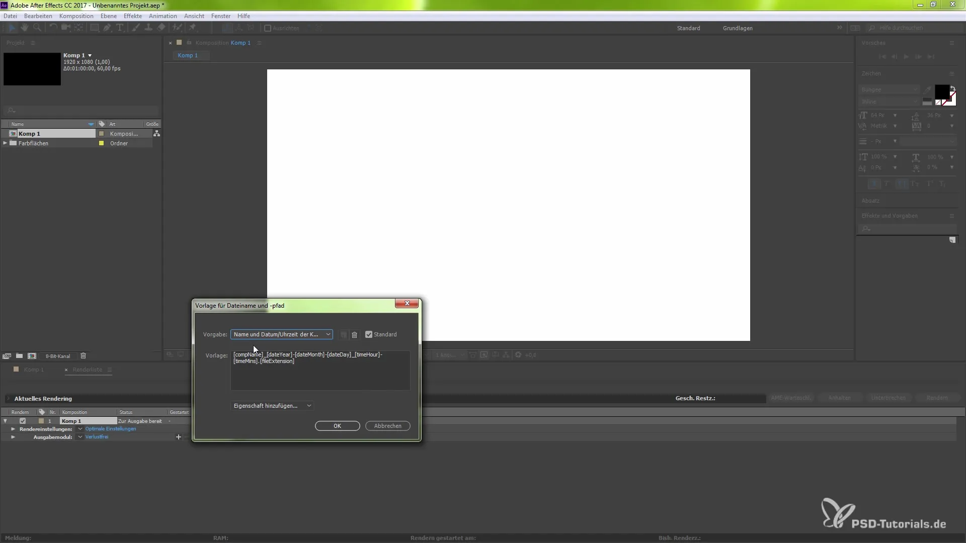 Use date and time values in After Effects output names Use date and time values in After Effects output names