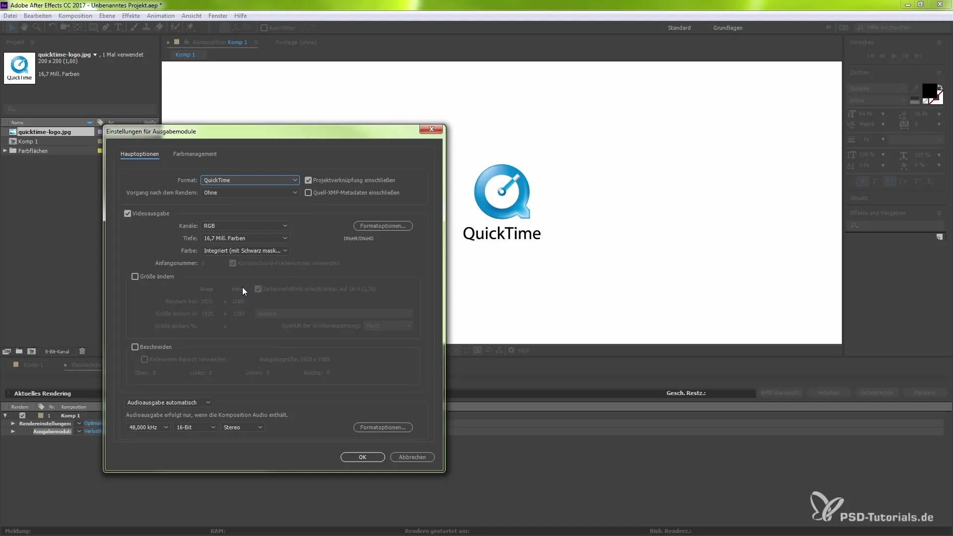 Use native QuickTime exports in After Effects CC 2017 Use native QuickTime exports in After Effects CC 2017