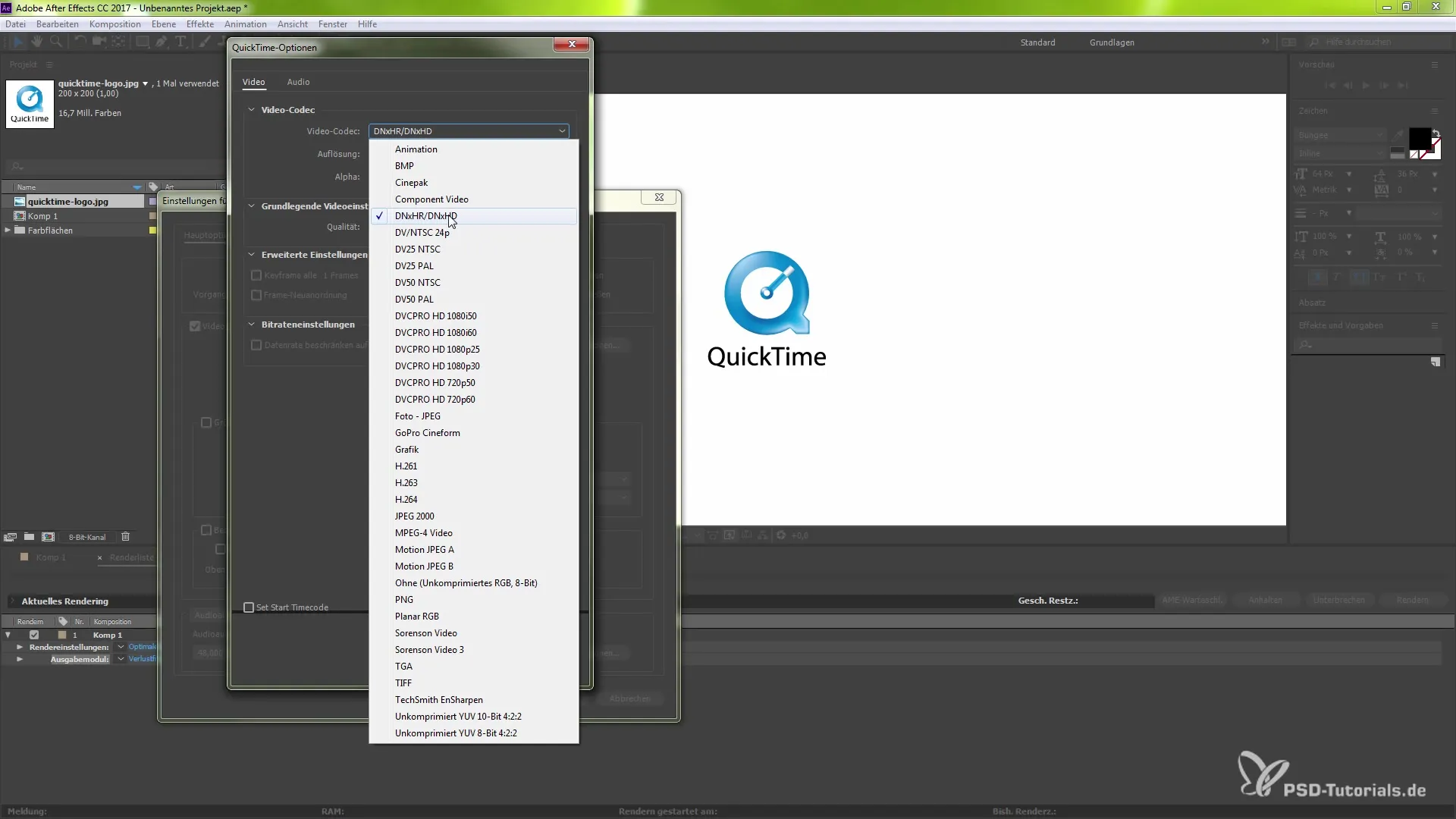 Use native QuickTime exports in After Effects CC 2017 Use native QuickTime exports in After Effects CC 2017