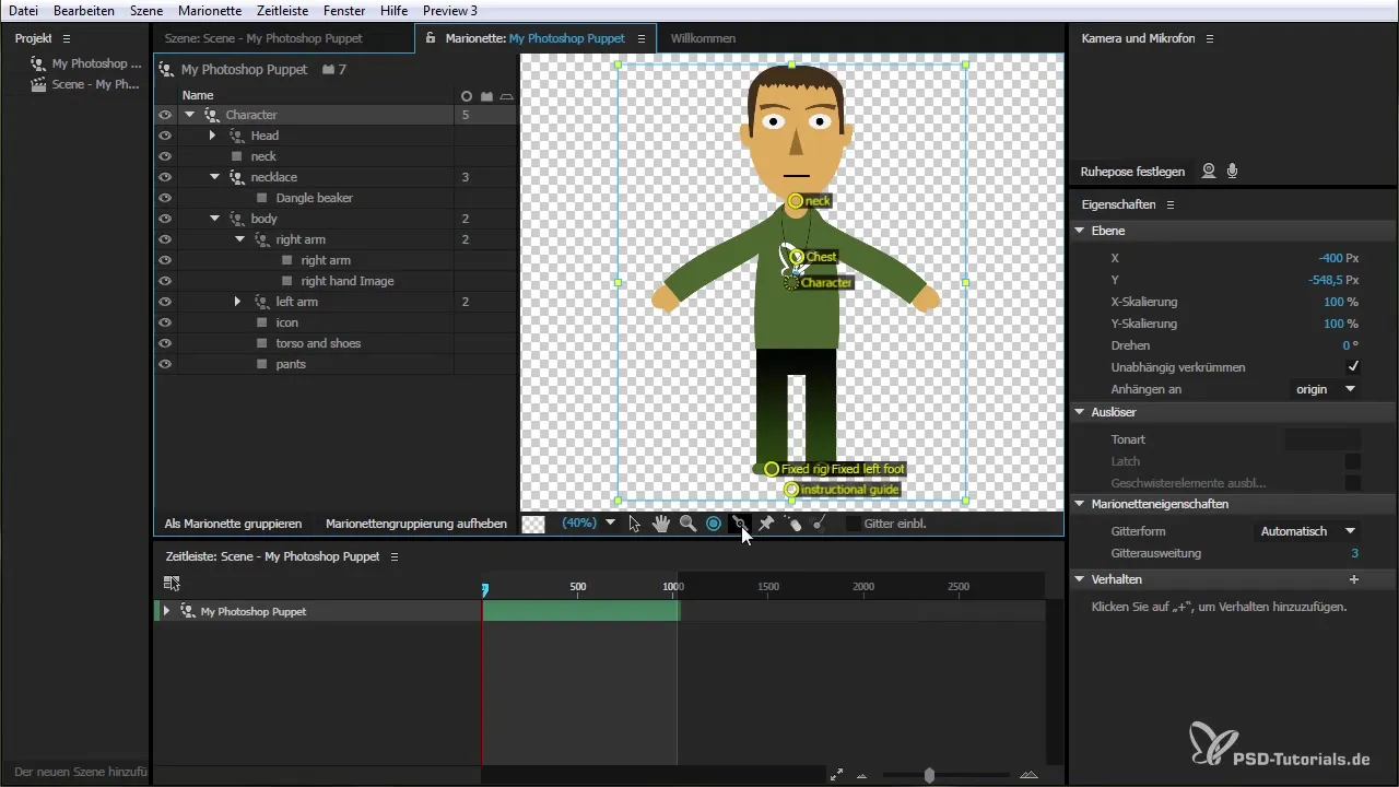 Správne používanie nástroja na zpevnenie v Character Animator Nástroj na zafixovanie v Character Animator správne využiť