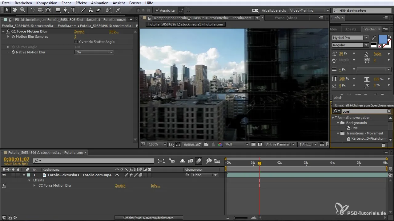 Efektívne používanie pixelovej pohybovej neostrosti v After Effects Efektívne použitie pixelovej pohybovej rozmazanosti v After Effects