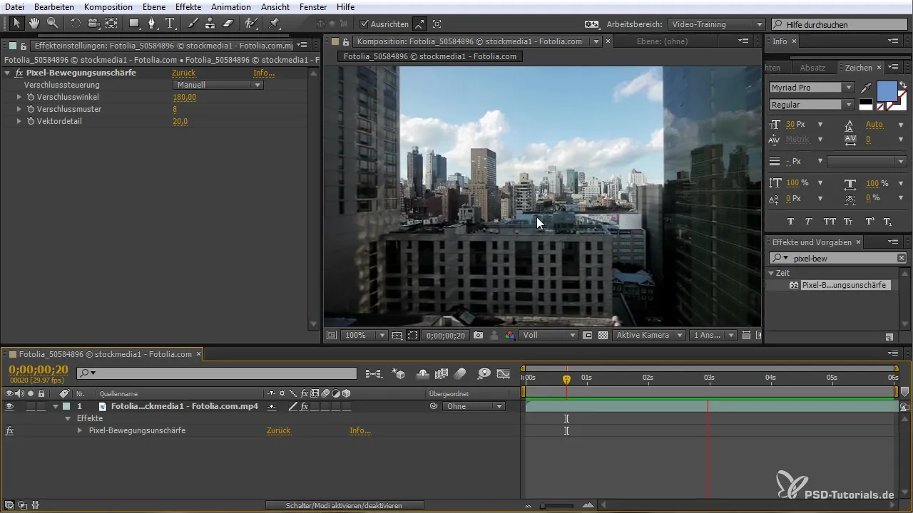 Efektívne aplikovanie pohybovej rozmazenosti pixelov v After Effects Efektívne používanie pixelového pohybového rozmazania v After Effects