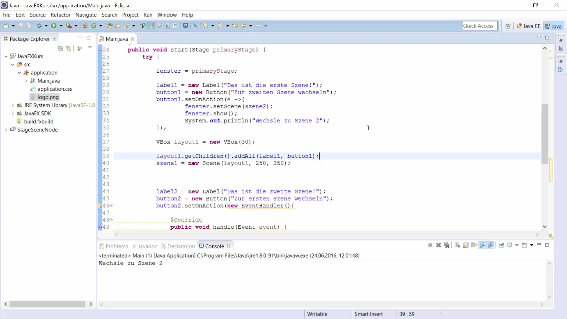 JavaFX에서 간단한 버튼 클릭을 위한 람다 표현식 JavaFX에서 간단한 버튼 클릭을 위한 람다 표현식