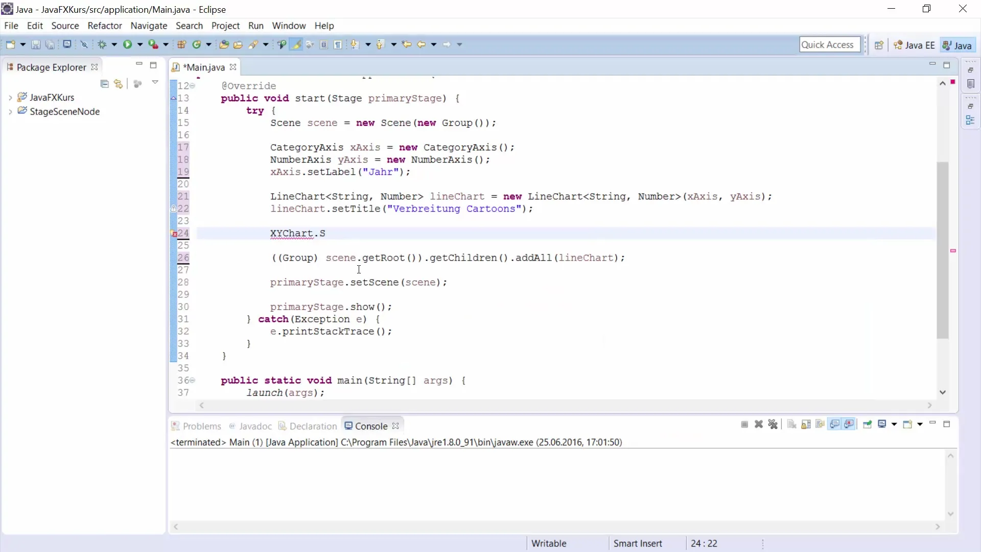 JavaFX: 데이터 시각화를 위한 선 그래프 만들기 자바FX: 데이터 시각화를 위한 선 그래프 생성