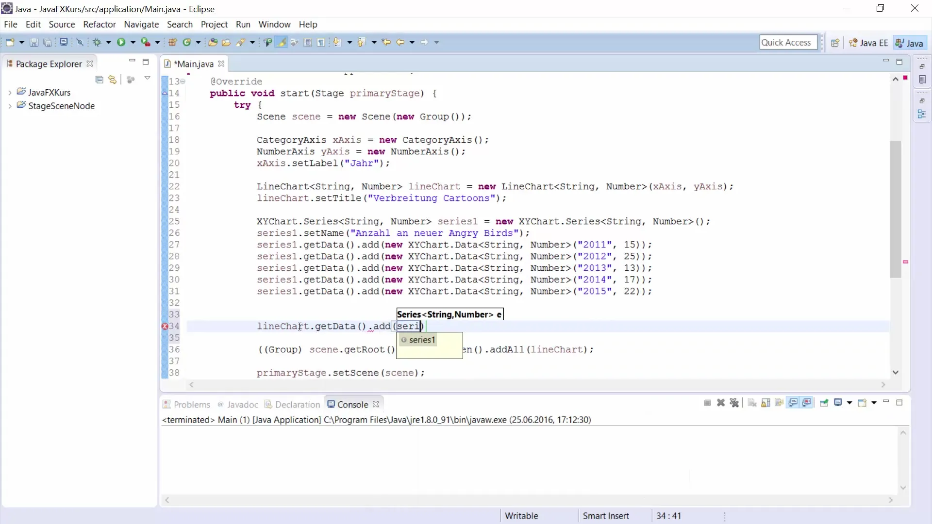 JavaFX: 데이터 시각화를 위한 라인 차트 만들기 자바FX: 데이터 시각화를 위한 선 그래프 만들기