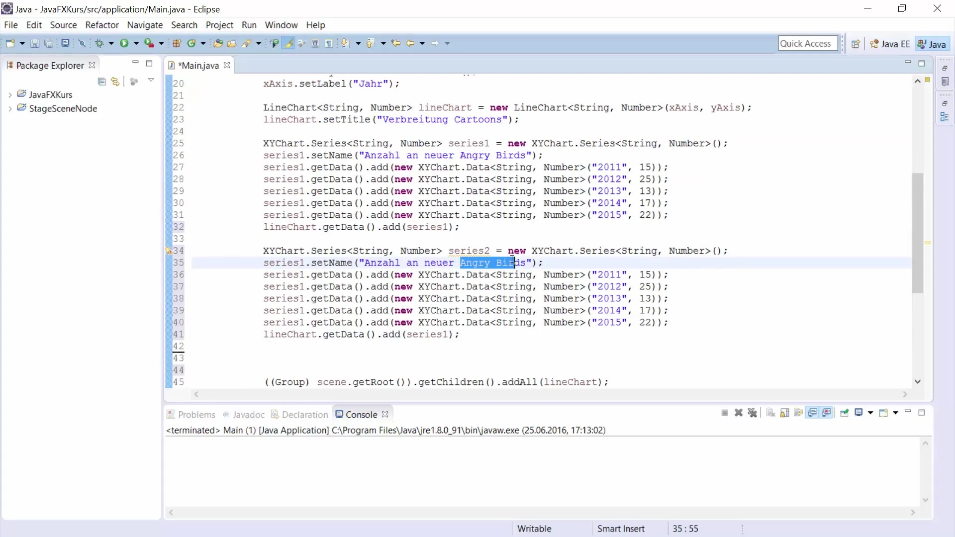 JavaFX: 데이터 시각화를 위한 선 그래프 만들기 자바FX: 데이터 시각화를 위한 선 그래프 생성