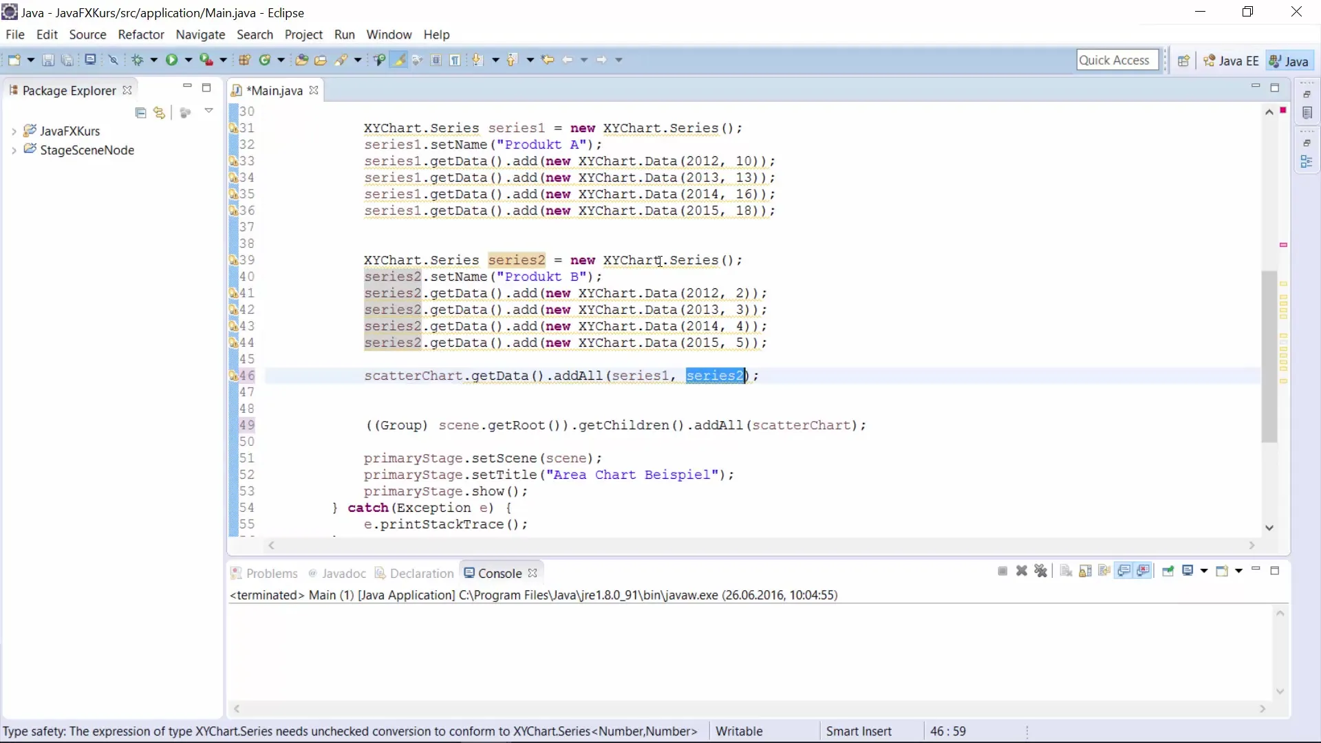 JavaFX에서 스캐터 차트 만들기: 단계별 안내 JavaFX에서 산점도 차트 만들기: 단계별 가이드