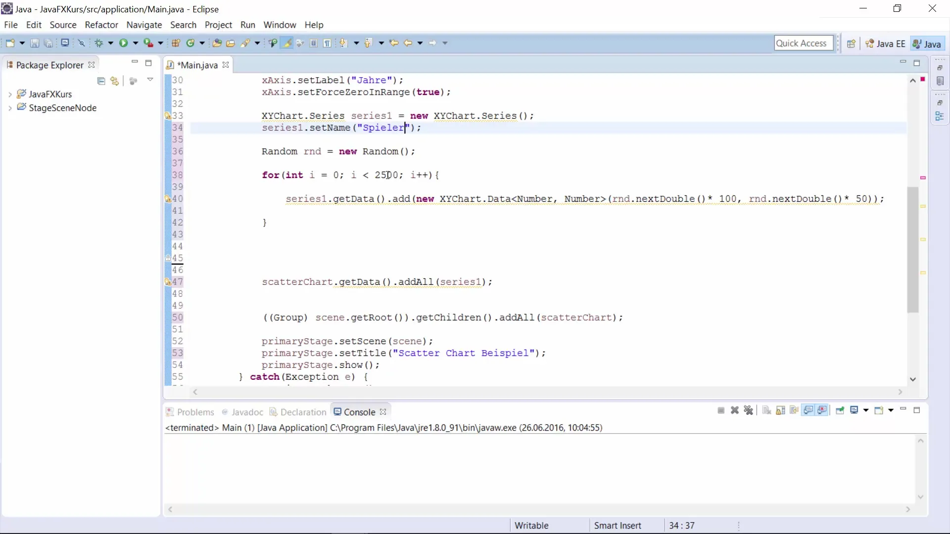 JavaFX에서 산포 차트 만들기: 단계별 안내 JavaFX에서 산포 차트 만들기: 단계별 가이드