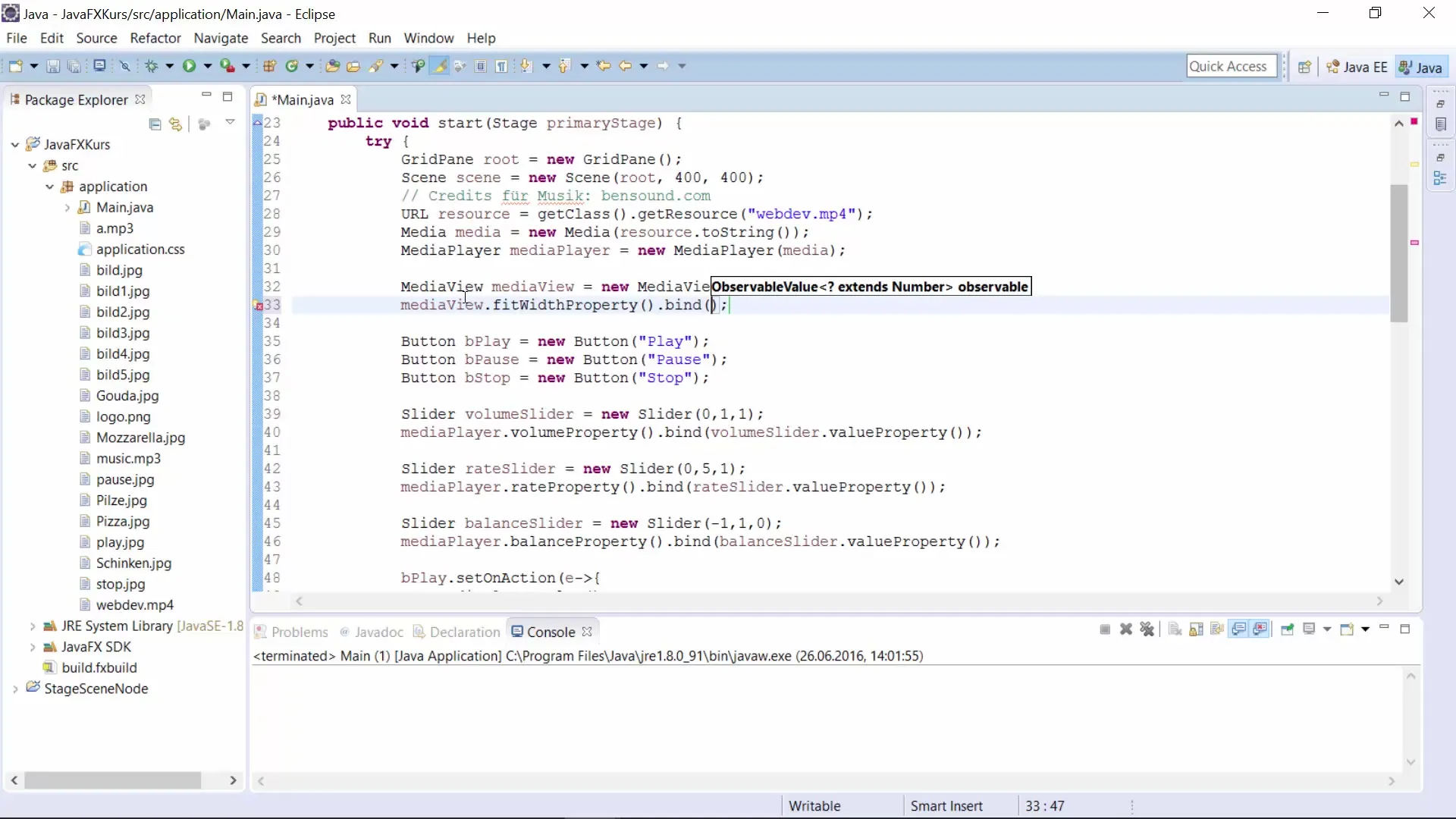 JavaFX의 비디오 플레이어 – 간단하게 구현하기 JavaFX의 비디오 플레이어 – 간단하게 구현하기