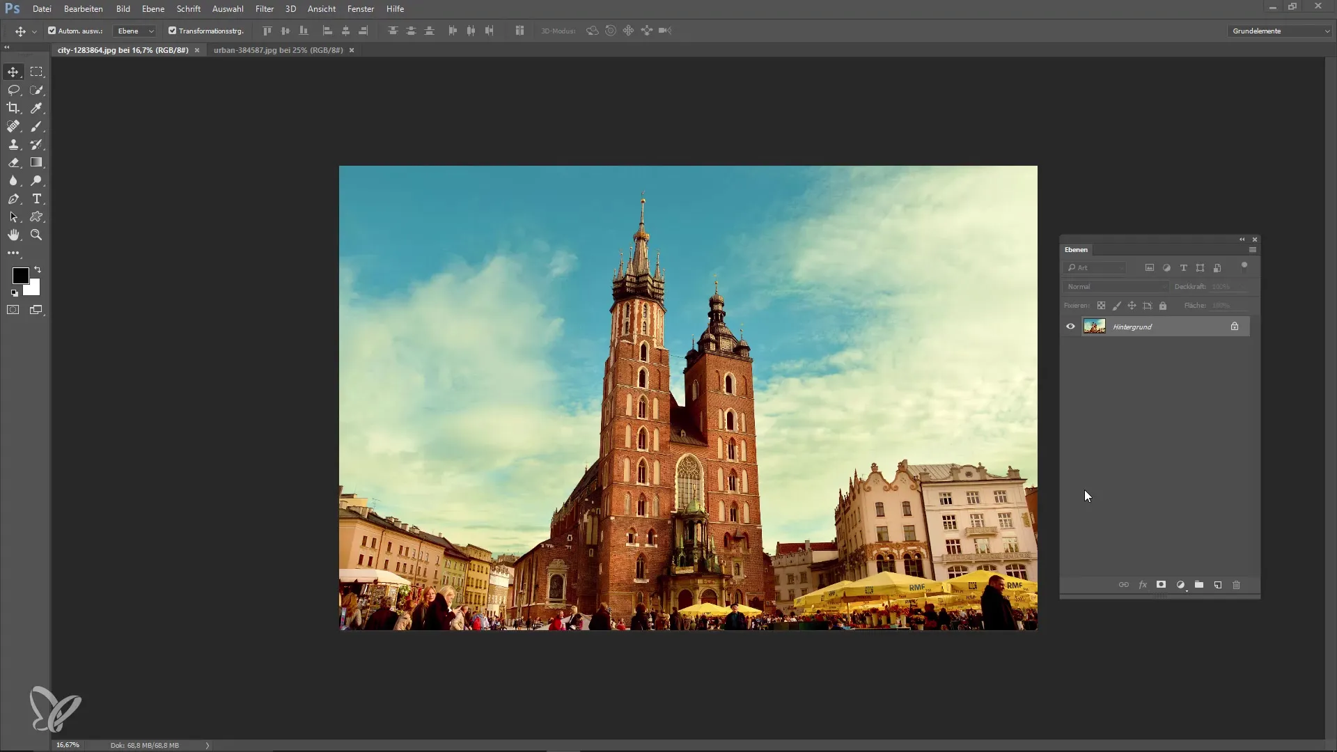 Correcting converging lines in Photoshop and using the cropping tool Correcting distortion lines in Photoshop and using the cropping tool