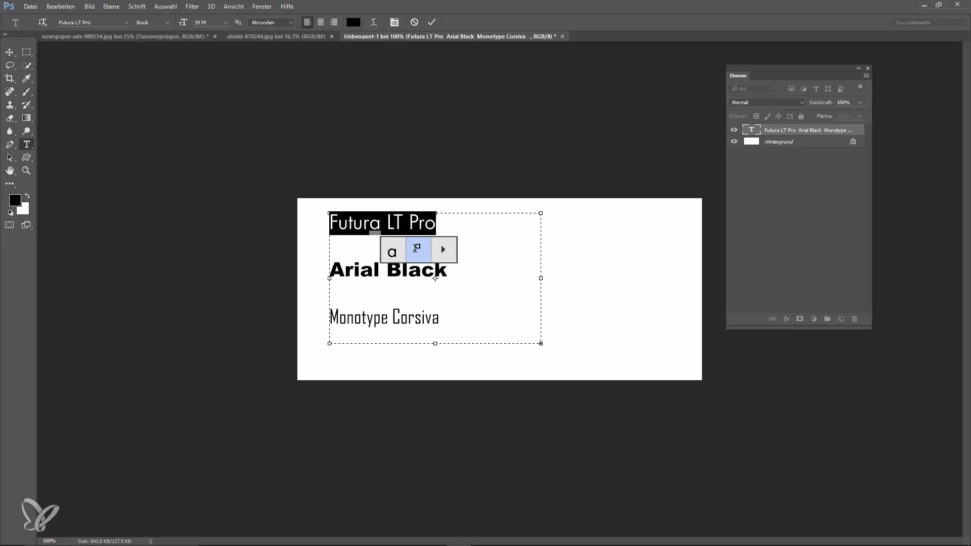 Find new fonts and improve glyphs in Photoshop Find new fonts and improve glyphs in Photoshop