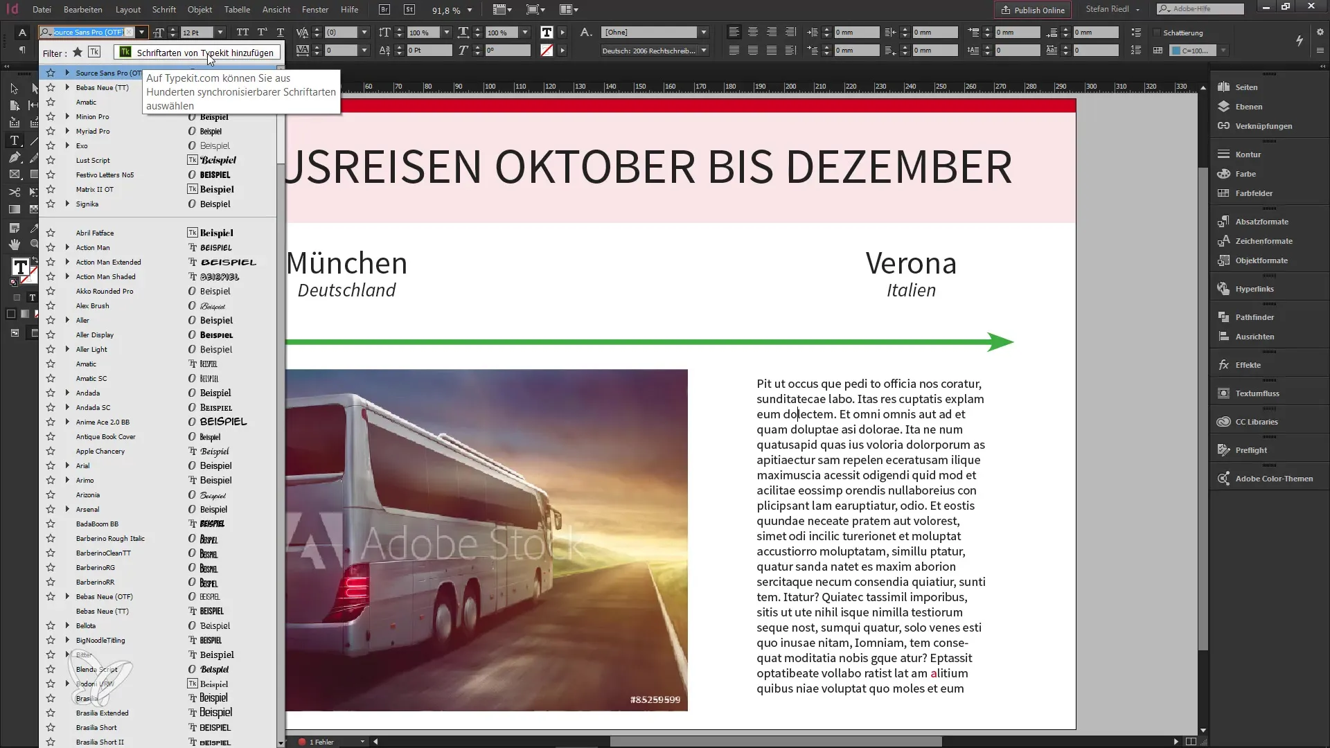 InDesign CC 2017 – So nutzt du den Typekit Marketplace effizient InDesign CC 2017 – So nutzt du den Typekit Marketplace effizient