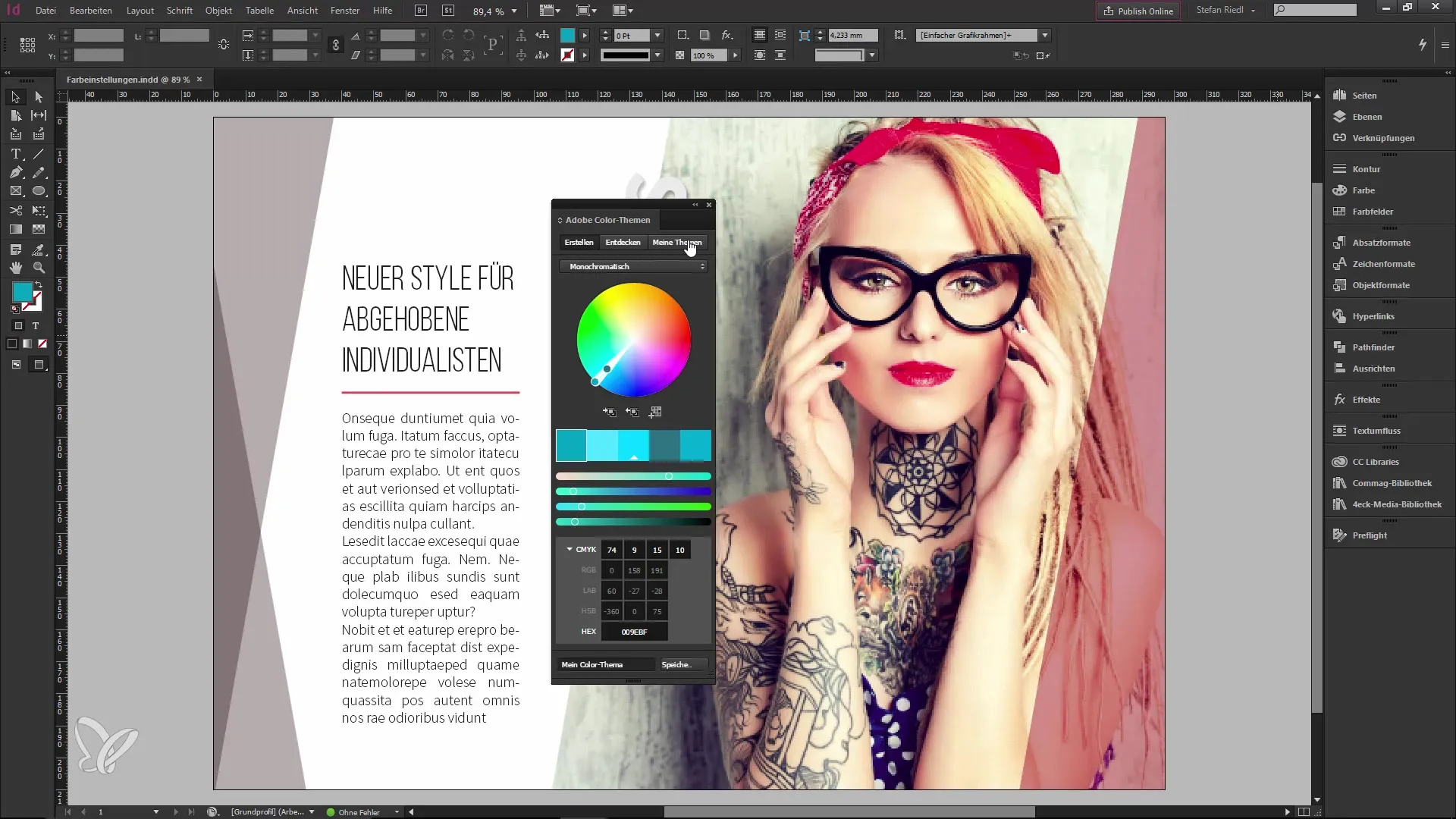 Farben effizient nutzen mit Adobe Color in InDesign CC Farben effizient nutzen mit Adobe Color in InDesign CC