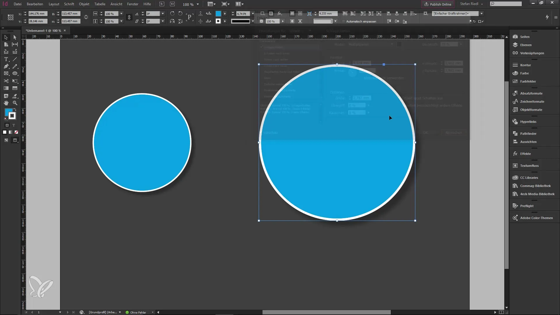 Effekte in InDesign automatisch skalieren Effekte in InDesign automatisch skalieren