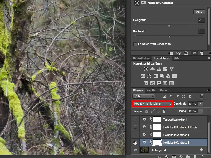 Väljanägemine ja stiilid Photoshopis - Kontrastsus
