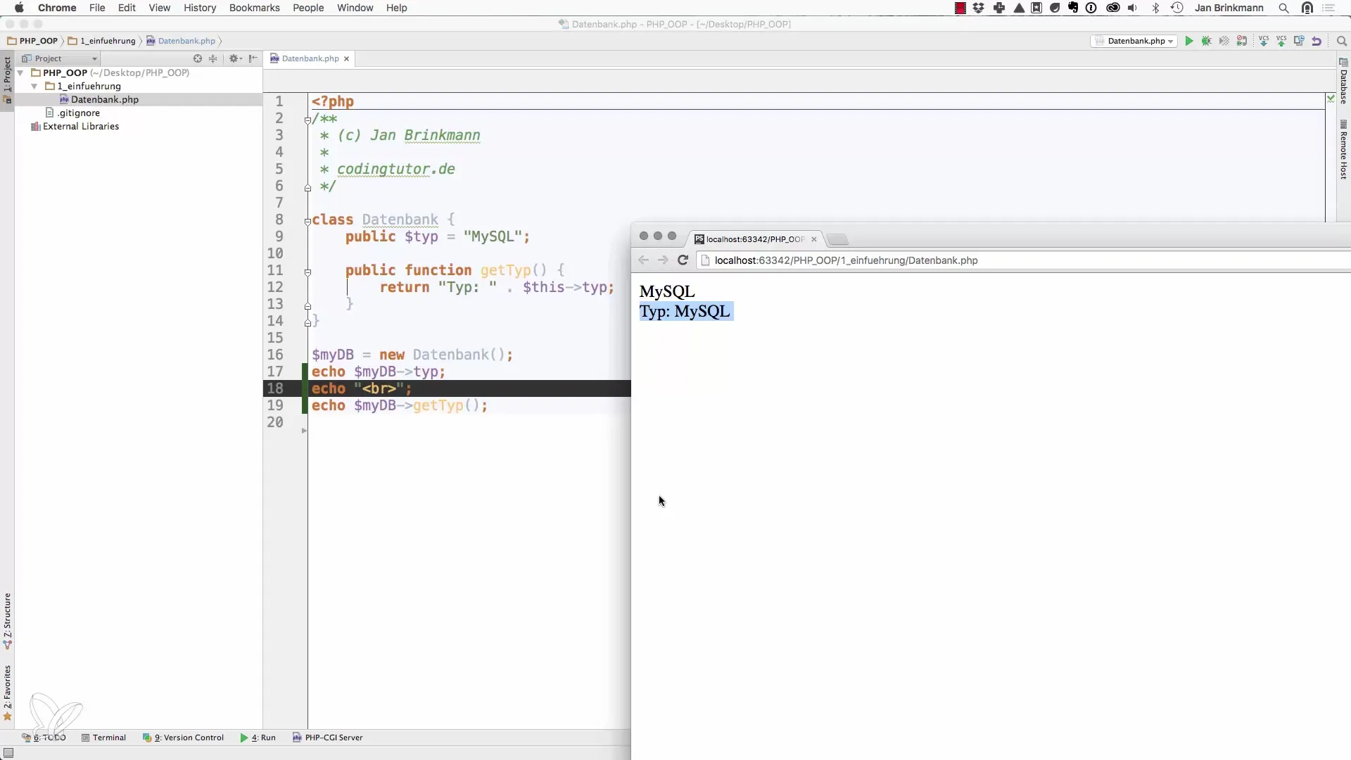 Instanties in PHP maken met "new Instanties in PHP aanmaken met "new