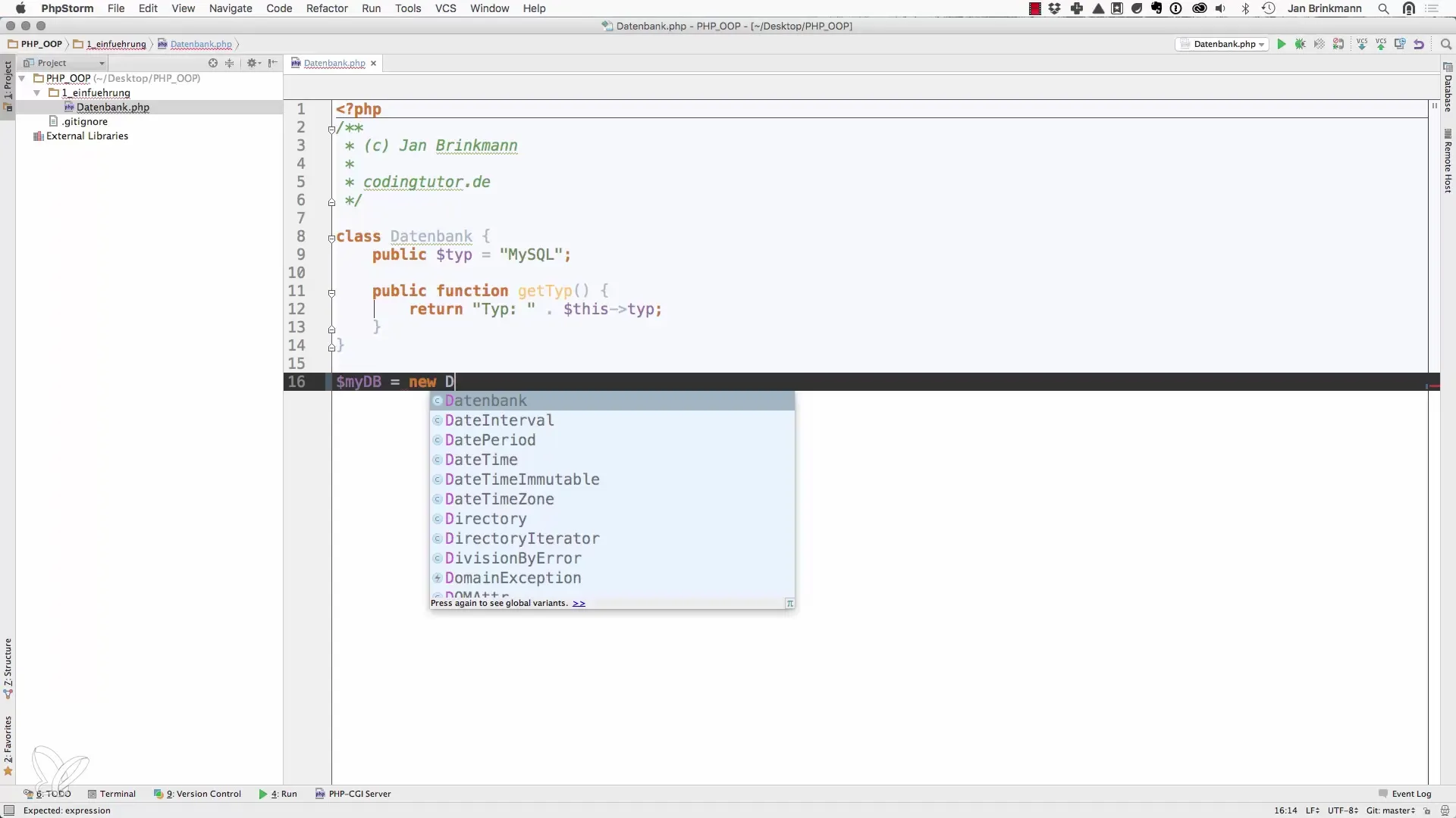 Instanties in PHP maken met „new“ Instanties in PHP aanmaken met "new