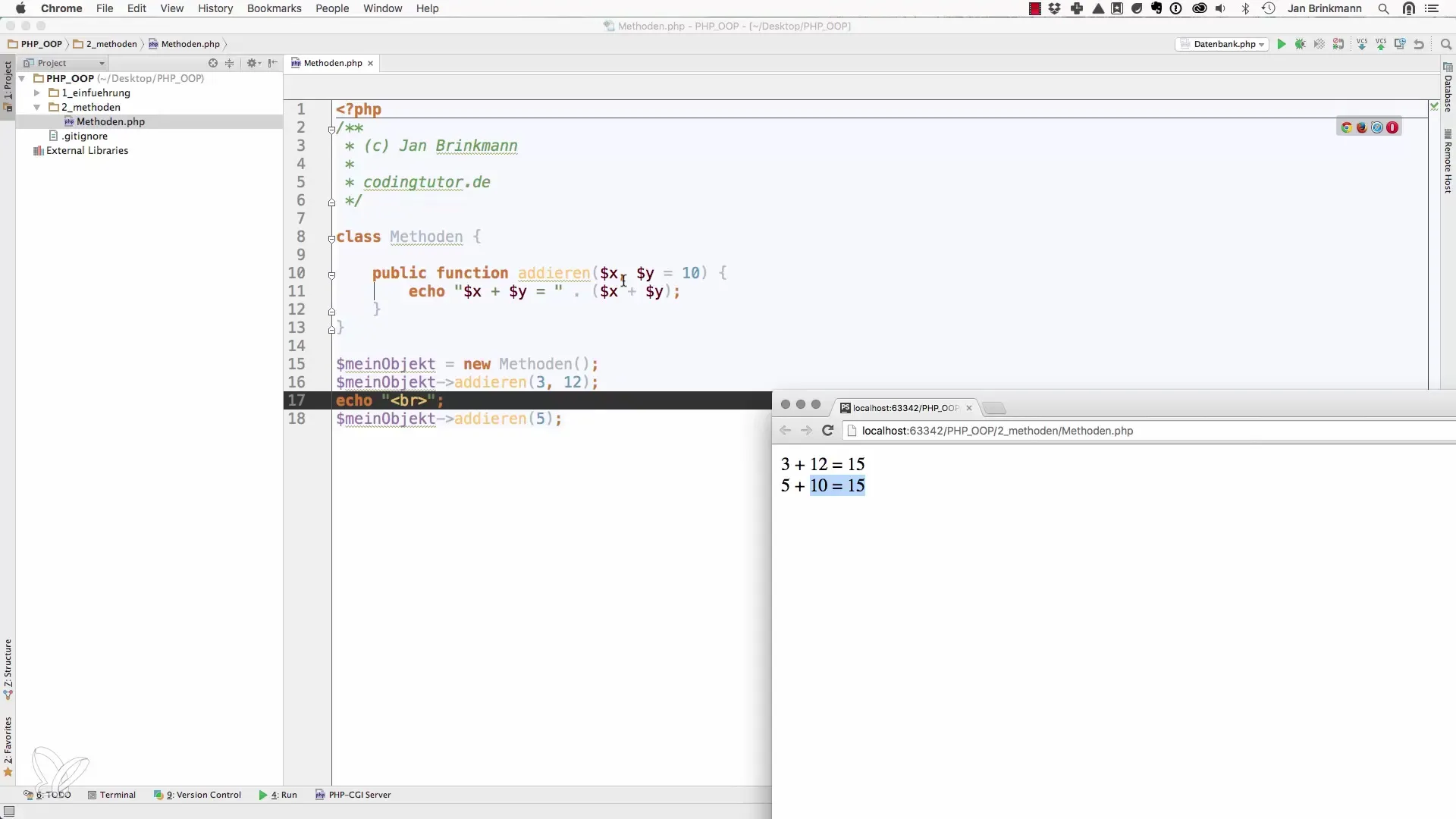 Parameters in PHP-methoden voor dynamische programmering Parameters in PHP-methoden voor dynamische programmering