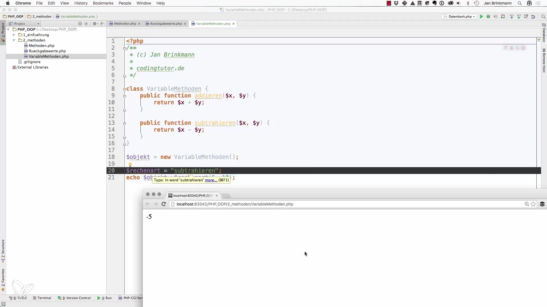 Fleksible funksjonsanrop i PHP gjennom variable metodenavn Fleksible funksjonsanrop i PHP gjennom variable metodenavn