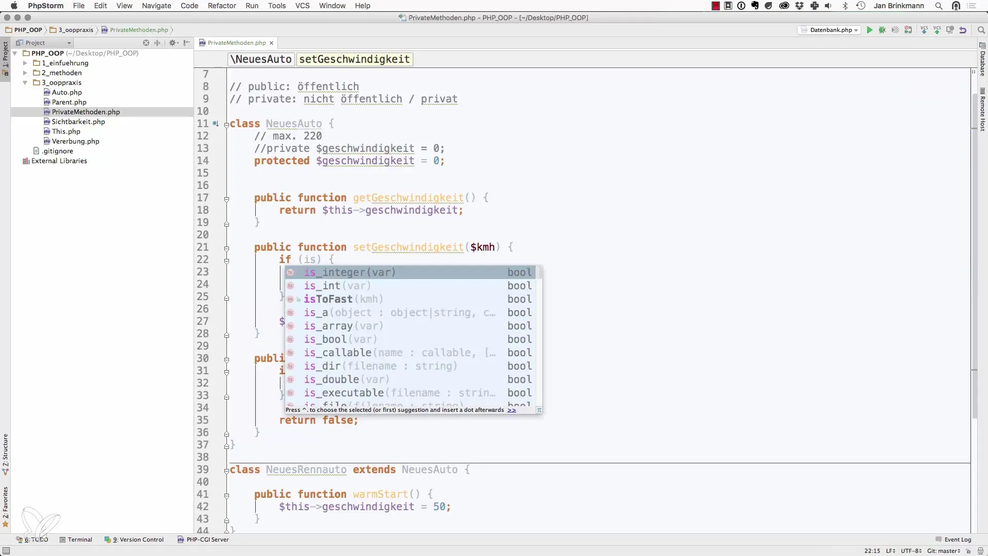 Synlighet av metoder i PHP-programmering Synlighet av metoder i PHP-programmering