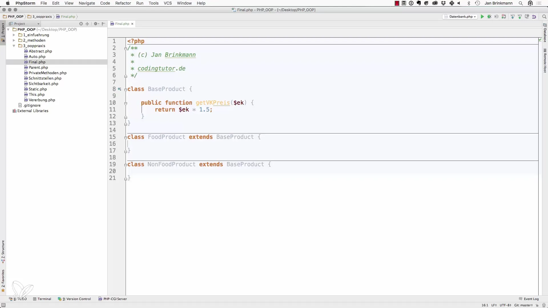 Veilige methoden met final in PHP Veilige methoden met final in PHP