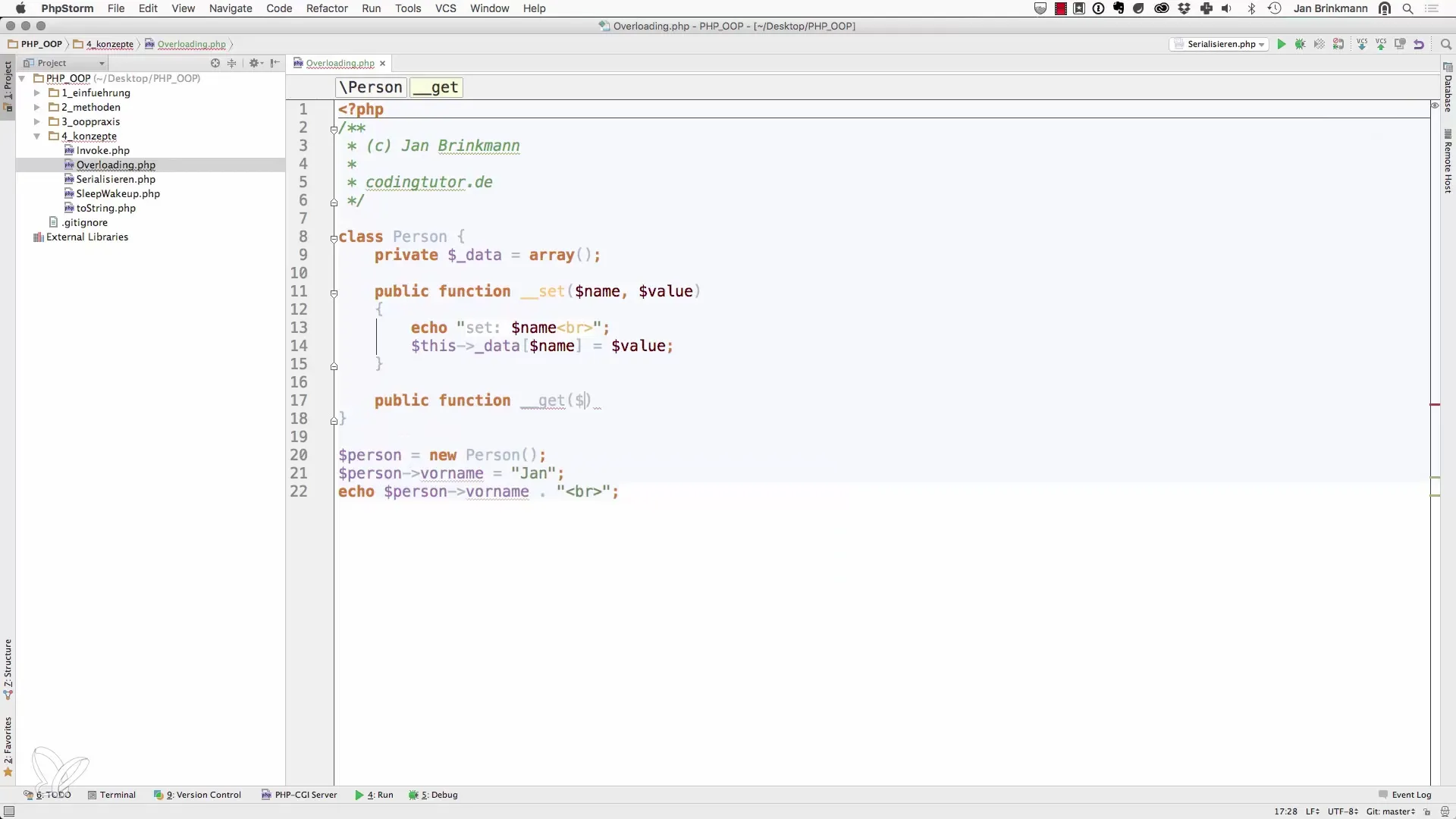 Magische PHP-methoden: Overloading met get, set en Co Magische PHP Methoden: Overloading met get, set en Co