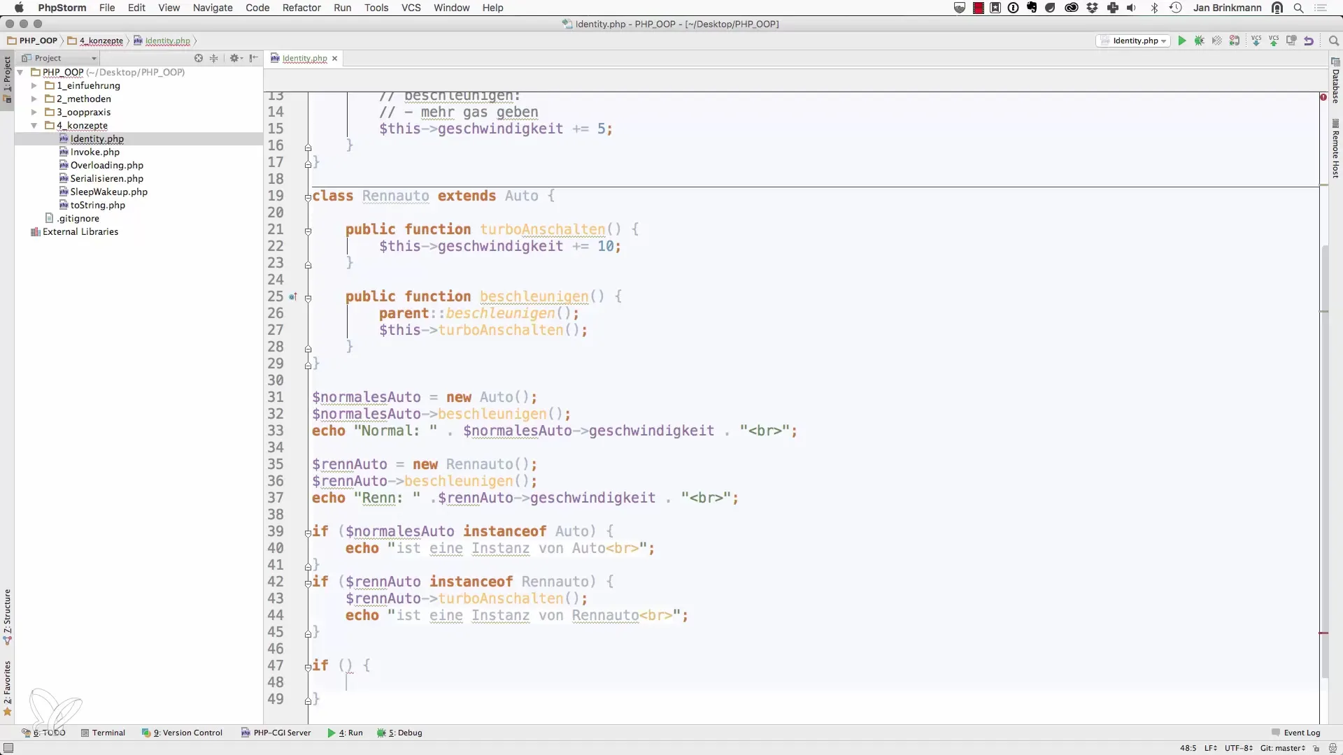 Controle van objectidentiteit in PHP met instanceof Controle van objectidentiteit in PHP met instanceof