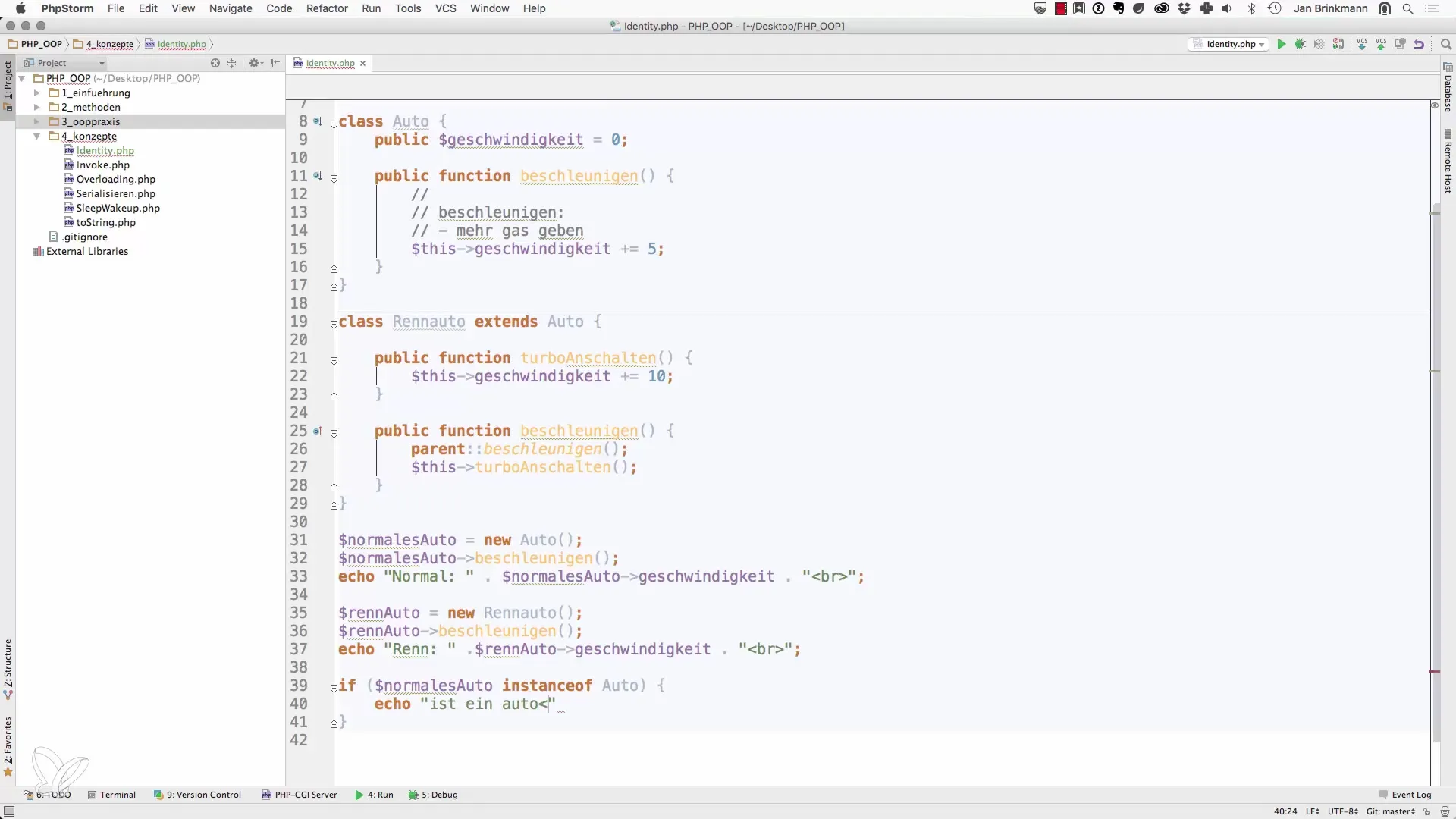 Controle van objectidentiteit in PHP met instanceof Controle van objectidentiteit in PHP met instanceof