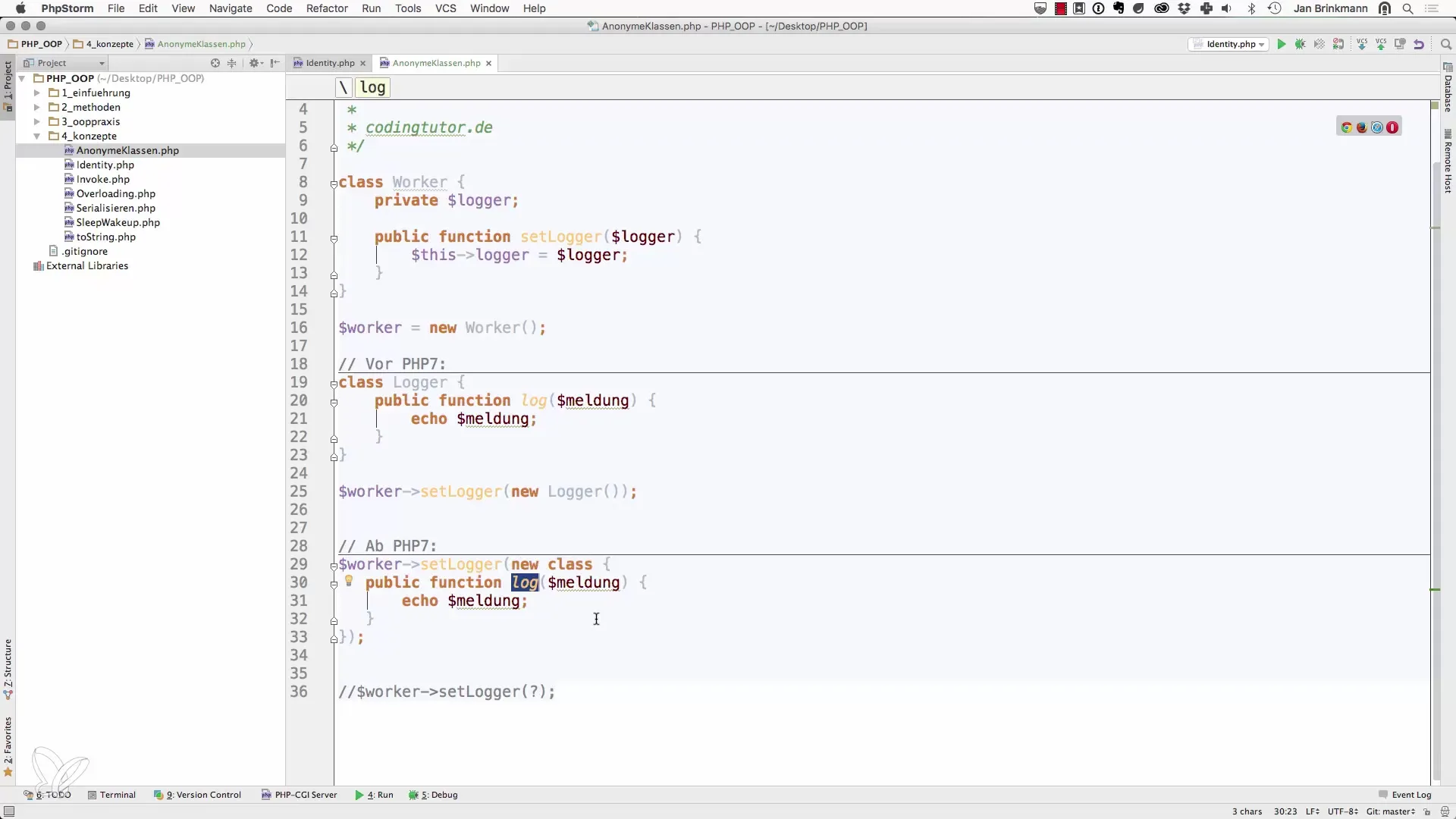 Anonieme klassen in PHP 7 - Een effectief hulpmiddel Anonieme klassen in PHP 7 - Een effectief hulpmiddel