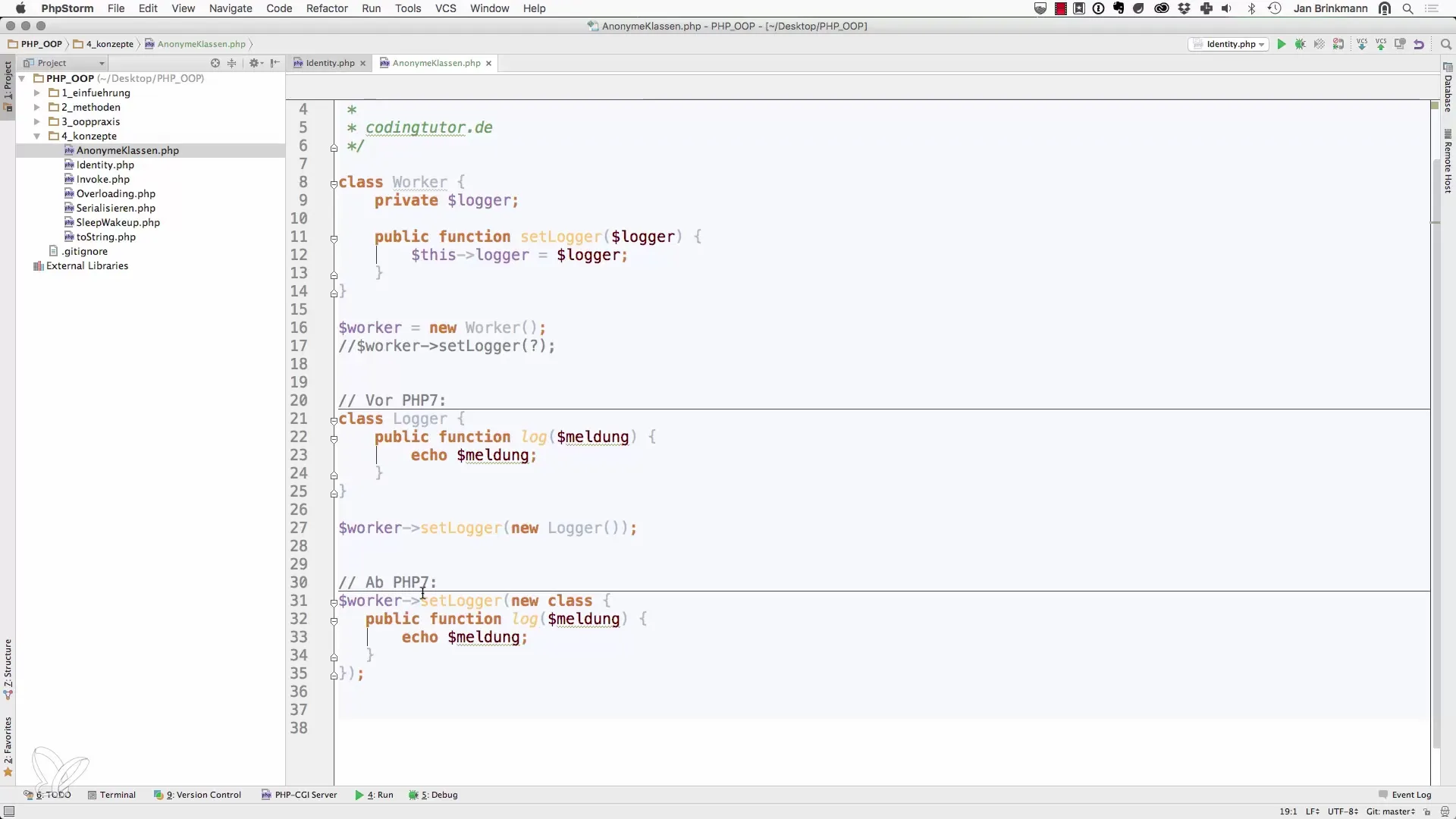 Anonieme klassen in PHP 7 - Een effectief hulpmiddel Anonieme klassen in PHP 7 - Een effectief hulpmiddel