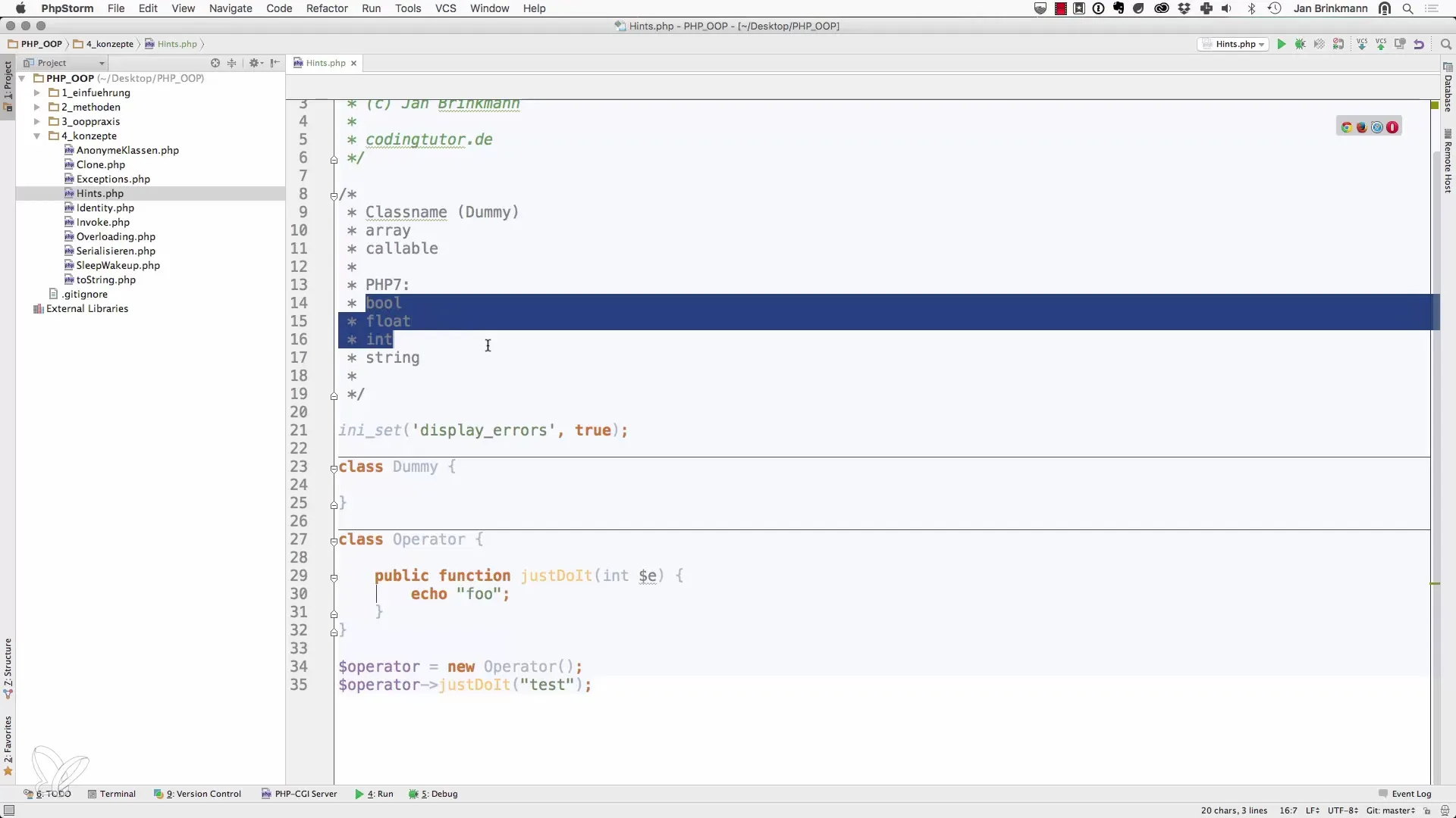 Toepassing van Type-Hints in PHP 7 Toepassing van Type-Hints in PHP 7