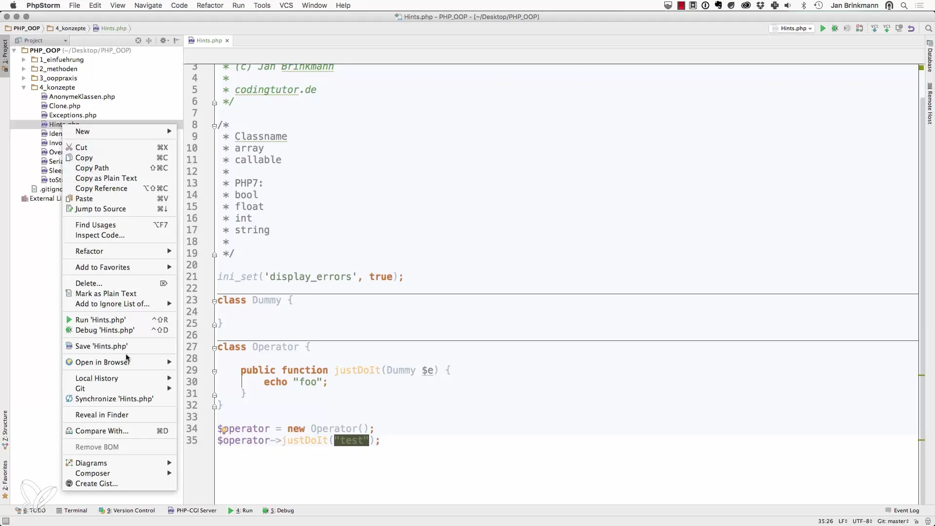 Toepassing van type-hints in PHP 7 Toepassing van type-hints in PHP 7